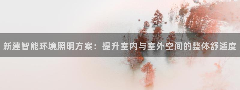 新建智能环境照明方案：提升室内与室外空间的整体舒适度