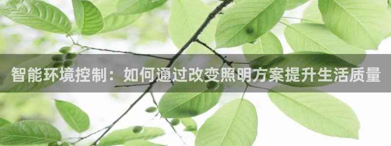 智能环境控制：如何通过改变照明方案提升生活质量