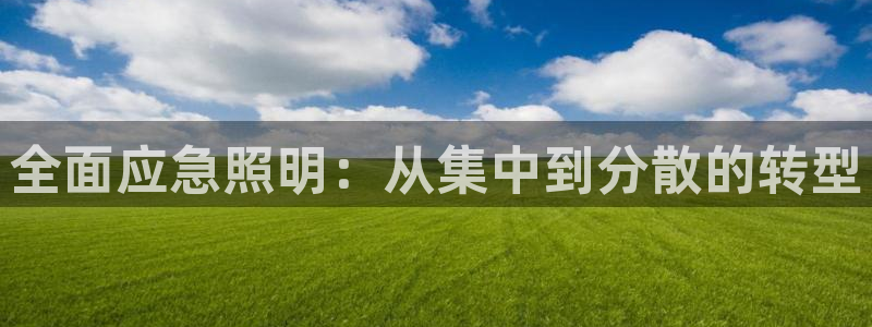 全面应急照明：从集中到分散的转型