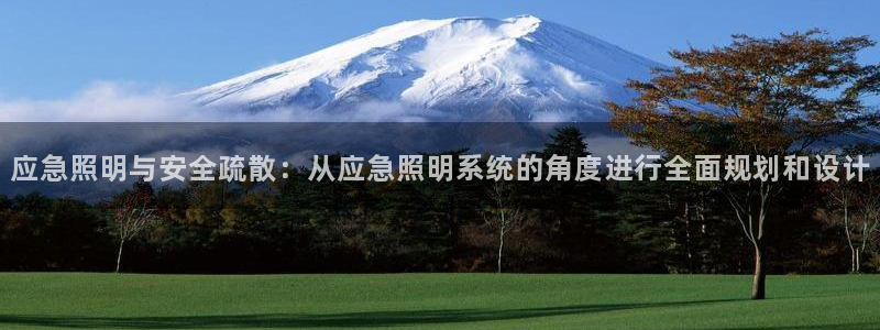 应急照明与安全疏散：从应急照明系统的角度进行全面规划和设计