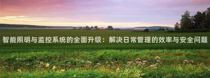 智能照明与监控系统的全面升级：解决日常管
